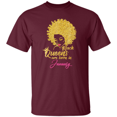 Black Queens Are Born In January Birthday for Women Unisex T-Shirt