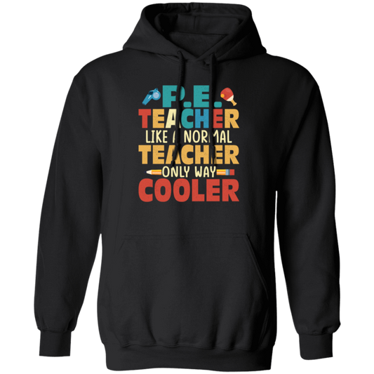 Teacher Gift, Teacher Like A Normal Teacher Only Way Cooler, Teacher But Cooler Pullover Hoodie