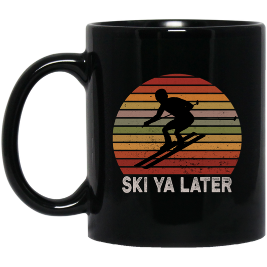 Vintage Ski ya later See you later Skiing Retro