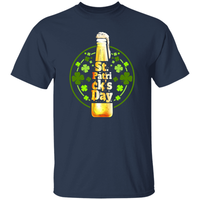 Shamrocks For St Patrick, Stylized Beer Bottles And Shamrock Gift Unisex T-Shirt