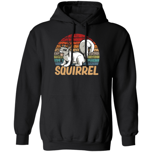 Vintage Squirrel Gift, Retro Squirrel, Best Of Squirrel Retro Style Pullover Hoodie