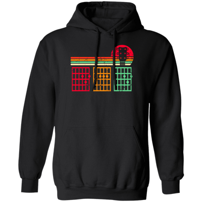 Retro Dad Guitar Gift, Chords Lover, Dad Love Guitar Pullover Hoodie