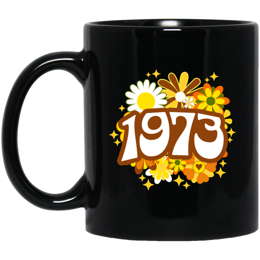 Birthday Gift 1973 Flower Lover Groovy Gift Colorful