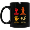 Rock Beats Scissors Beats Paper Beats Rock But Nothing Beats Judo Retro Black Mug