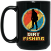 Saying Dirt Fishing, Vintage Funny Metal, Retro Detector Birthday Gift