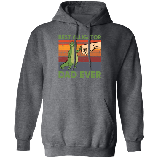 Ever Fathers Day Best Alligator Dad Fist Bump Vintage Pullover Hoodie