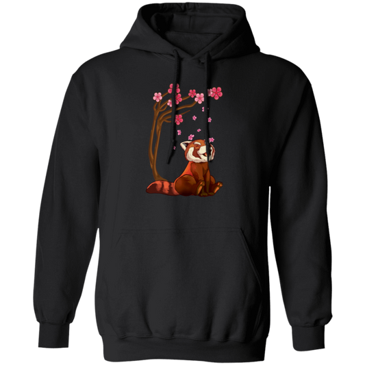 Cute Red Panda Bear, Cherry Blossom Flowers, Sakura Art Gift