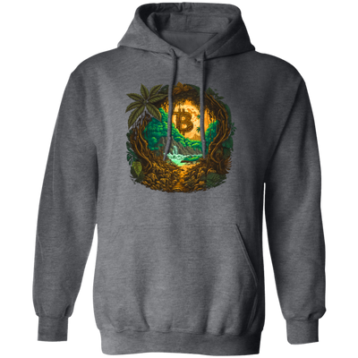 Love Bitcoin Gift, Bitcoin In The Jungle, Secret Forest, Mystery Jungle Pullover Hoodie