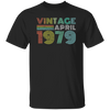 Birthday Gift Vintage April 1979 Forty Years Unisex T-Shirt