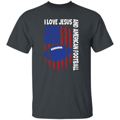 American Flag Gift, I Love Jesus And American Football, Rugby Lover Unisex T-Shirt