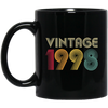 Birthday Gift Vintage 1998 Classic Men Women Black Mug