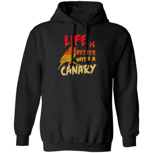 Canary Bird Life Is Better With A Fashionable Bird Vintage Pullover Hoodie