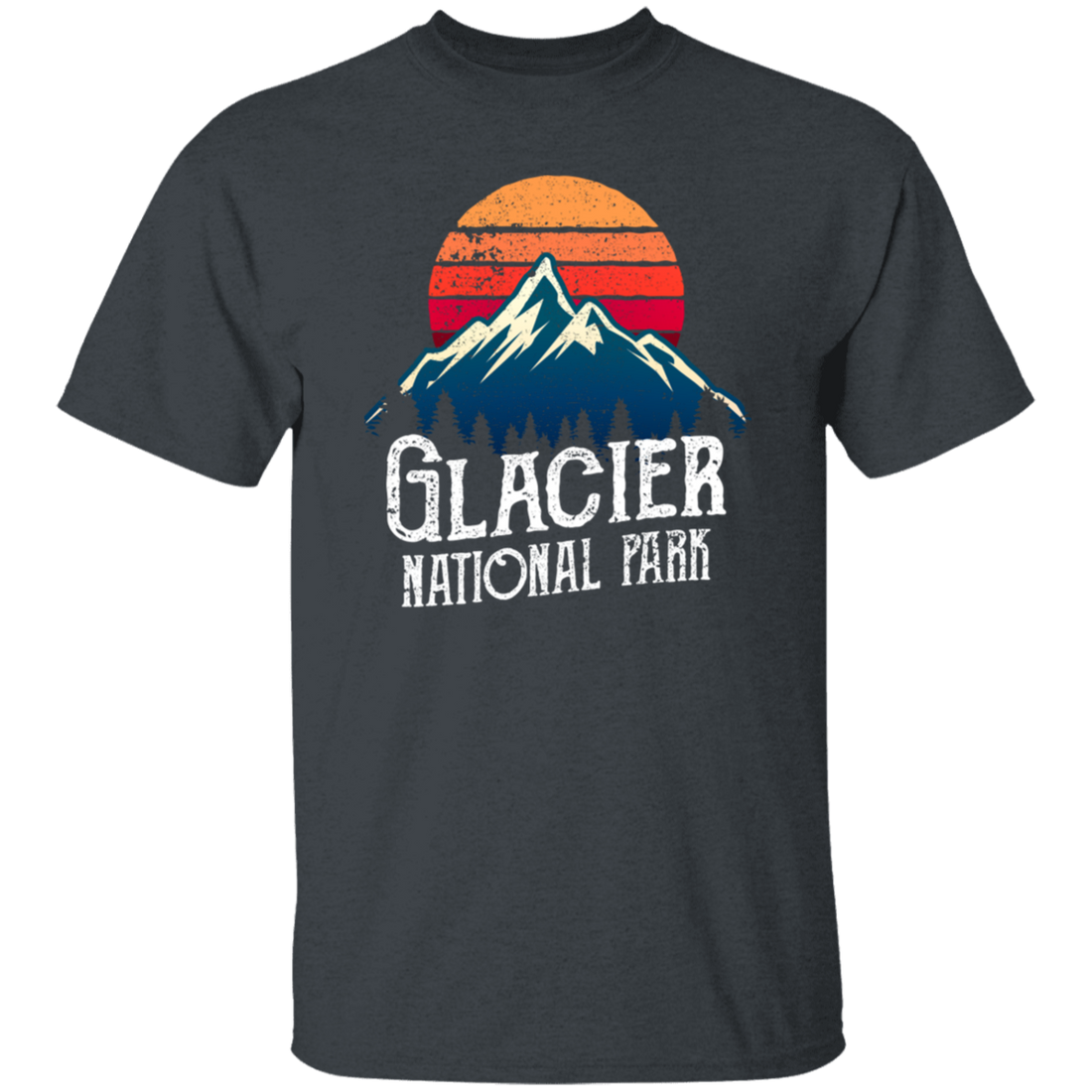 Retro Glacier National Park Montana Mountain