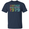 Birthday Gift Vintage April 1979 Forty Years Unisex T-Shirt