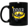 Cool Diver 18th Birthday Scuba Diving 18 Years Gift Black Mug