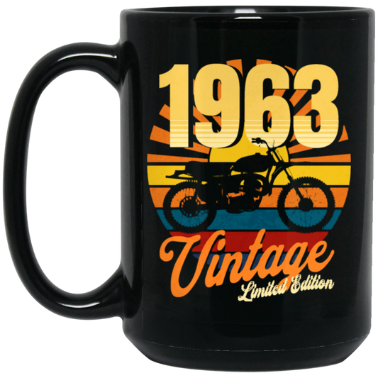 Vintage 1963 Gift, Motorbike Lover, Born In 1963, Limited Edition