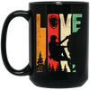 Retro Cool Rock Climbing, Mountain Climbing Tools Black Mug