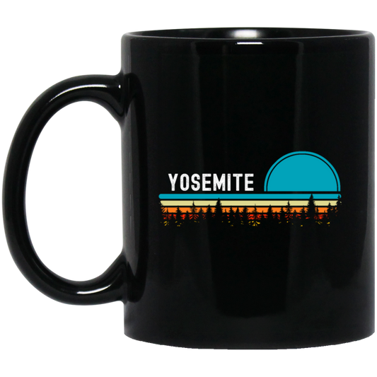 Yosemite Vintage Retro Sunset Forest Outdoors Wild