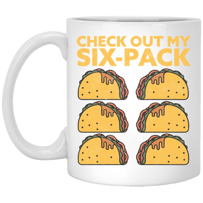 Retro Check Out My Six Pack, Funny Tacos Gift Idea