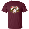 Funny Baseball Mom, Leopard Heart Mom, Ball Sport Lover Gift, Leopard Baseball Unisex T-Shirt