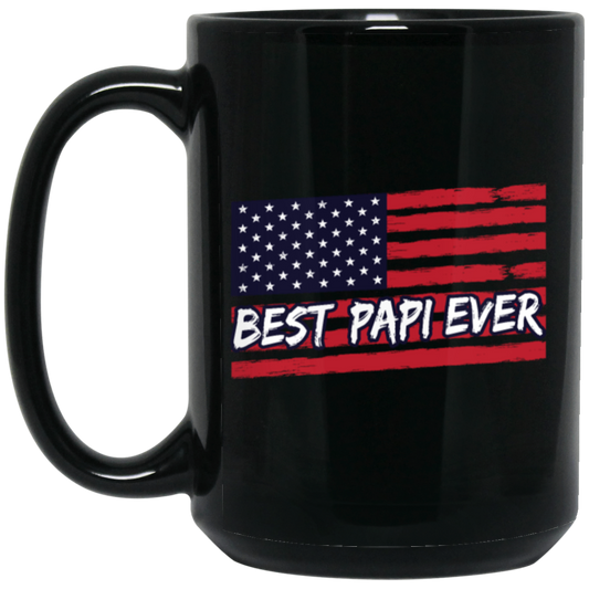 Best papi ever Vintage, American US Flag Grandpa