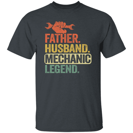 Mechanic Lover, Father Husband Mechanic Legend, Retro Mechanic Unisex T-Shirt