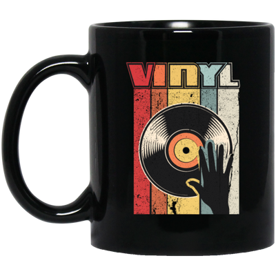 Retro Vinyl Record Player Analog Player Turntable Black Mug