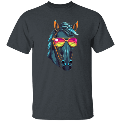 Funny Racing Horse, Horse Wear Sunglasses, Looking Directly At You Unisex T-Shirt