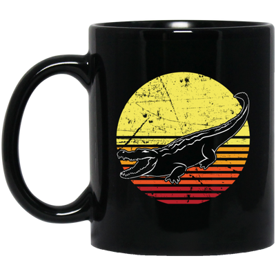 Alligator Crocodile Design For Crocodile Lover Vintage Black Mug