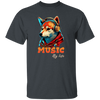 Fox Love Music, Handsome Foxe Wear A Headphone, Music Lover, Music Is My Life Unisex T-Shirt