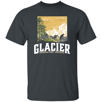 Glacier National Park, WPA Style Vintage Montana