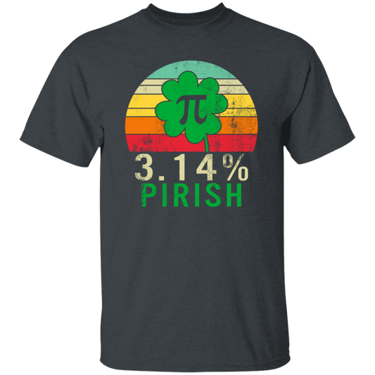 Funny Pi Day Shirt 3.14_ Pirish Vintage Irish