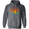 Cool Alaska The Last Frontier Grizzly Bear Souvenir Vintage Pullover Hoodie