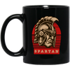 Spartan Lover, Force We Are Stronger, Spartacus Gift, Greece Gift, Sanskrit Lover Black Mug