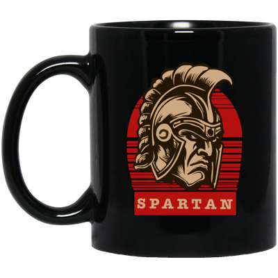 Spartan Lover, Force We Are Stronger, Spartacus Gift, Greece Gift, Sanskrit Lover Black Mug