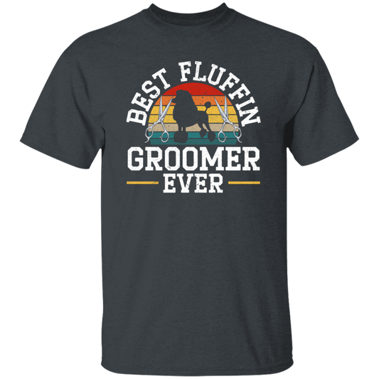 Retro Dog Love, Best Fluffin Groomer Ever, Flufifn Vintage Love Gift Unisex T-Shirt