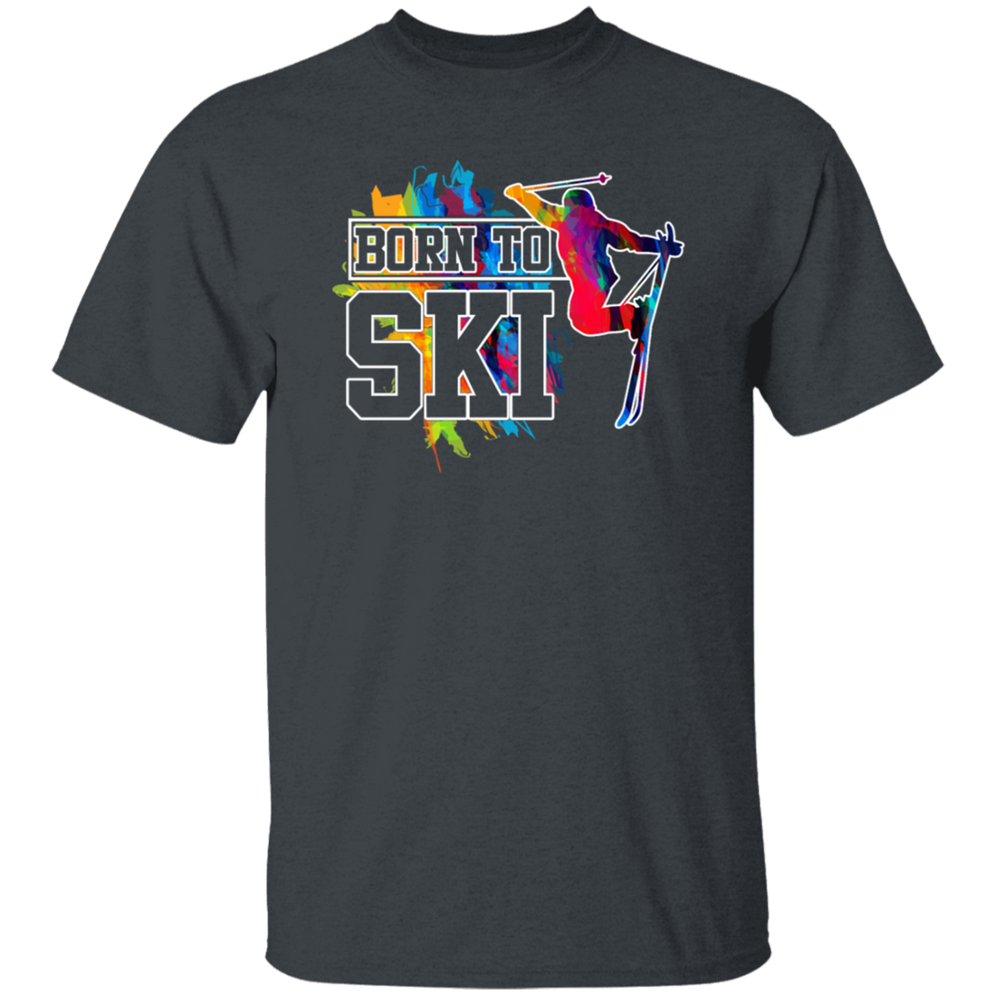 This Design For Skier Born To Ski Colorful Ski Gift Birthday New Year Day Unisex T-Shirt is perfect for skiers of all ages and abilities. Featuring a colorful and vibrant ski-themed design, this stylish t-shirt is sure to make a statement. Unisex sizes are available to ensure the perfect fit for everyone.