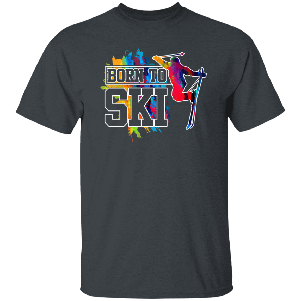 This Design For Skier Born To Ski Colorful Ski Gift Birthday New Year Day Unisex T-Shirt is perfect for skiers of all ages and abilities. Featuring a colorful and vibrant ski-themed design, this stylish t-shirt is sure to make a statement. Unisex sizes are available to ensure the perfect fit for everyone.
