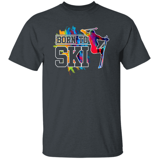 This Design For Skier Born To Ski Colorful Ski Gift Birthday New Year Day Unisex T-Shirt is perfect for skiers of all ages and abilities. Featuring a colorful and vibrant ski-themed design, this stylish t-shirt is sure to make a statement. Unisex sizes are available to ensure the perfect fit for everyone.