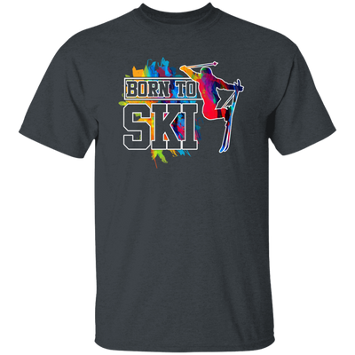 This Design For Skier Born To Ski Colorful Ski Gift Birthday New Year Day Unisex T-Shirt is perfect for skiers of all ages and abilities. Featuring a colorful and vibrant ski-themed design, this stylish t-shirt is sure to make a statement. Unisex sizes are available to ensure the perfect fit for everyone.