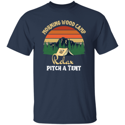 Retro Morning Wood Camp Relax pitch A Tent Enjoy the Morning