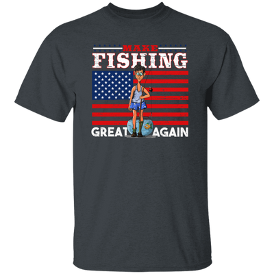 Make Fishing Great Again, American Flag, American Fisher Unisex T-Shirt