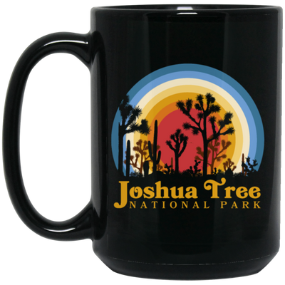 Joshua Tree Park Lover, National Gift, Retro Park Gift, Mountain Lover Gift, Joshua Tree Black Mug