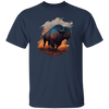 Buffalo Love Gift, Buffalo On A Field, Vintage Style, Cool Buffalo Unisex T-Shirt