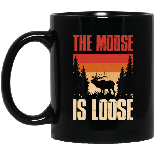 Forest Love Gift, The Moose Is Loose, Retro Moose Gift