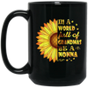 Sunflower In A World Full Of Grandmas Be A Nonna Black Mug