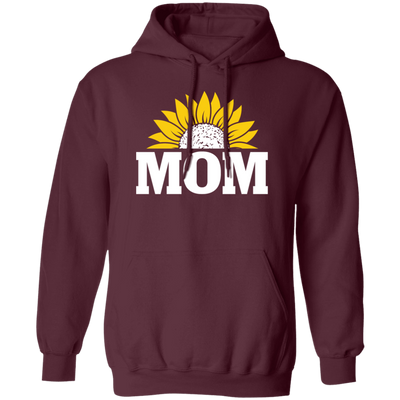 Mom Present, Sunflower Mom, Best Mother Ever, Half Sunflower, Sunflower Lover Pullover Hoodie