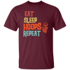 Basketball Gift, Eat Sleep Hoops Repeat Png, Retro Basketball Sport