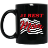 American Mom, Love Mom, Mother's Day Gift, The Best Mom, My Number One Black Mug