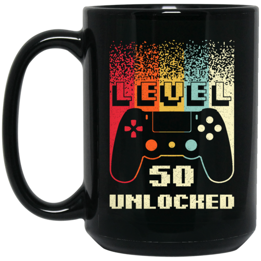 Retro 50th Birthday Gift, Level 50 Unlocked, Play Gaming Lover